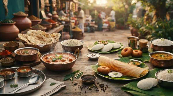 Editorial illustration for North vs. South Indian Food: What Actually Separates the Two Great Cuisines
