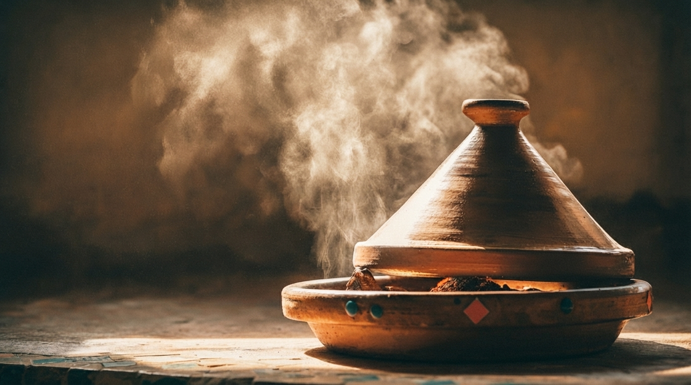 Editorial illustration for Why the Tagine's Cone Shape Matters: Choosing the Right Pot and Cooking With It